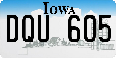 IA license plate DQU605