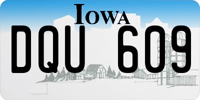 IA license plate DQU609