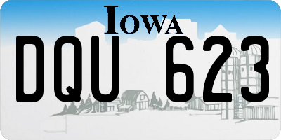 IA license plate DQU623