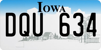 IA license plate DQU634