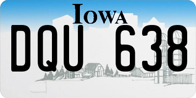 IA license plate DQU638