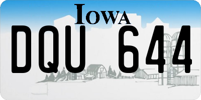 IA license plate DQU644