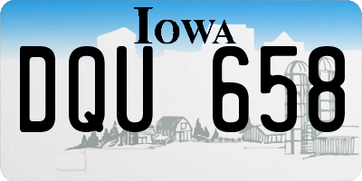 IA license plate DQU658
