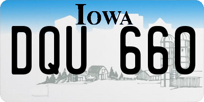 IA license plate DQU660