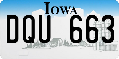 IA license plate DQU663