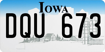 IA license plate DQU673