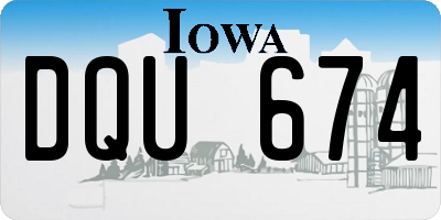 IA license plate DQU674