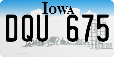 IA license plate DQU675