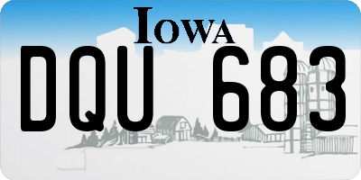 IA license plate DQU683