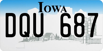 IA license plate DQU687