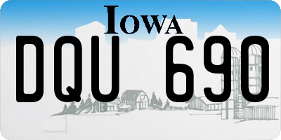IA license plate DQU690