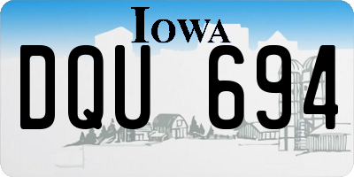 IA license plate DQU694