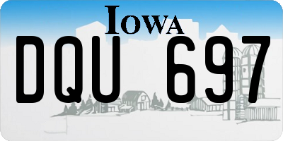 IA license plate DQU697