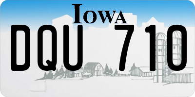 IA license plate DQU710