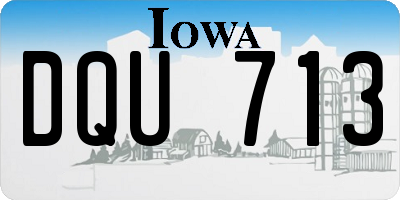 IA license plate DQU713