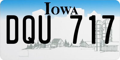 IA license plate DQU717