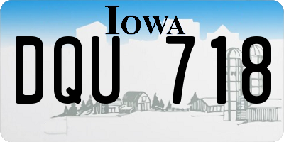 IA license plate DQU718