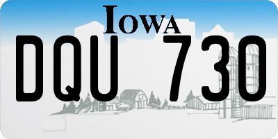 IA license plate DQU730