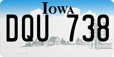 IA license plate DQU738