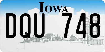 IA license plate DQU748