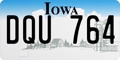 IA license plate DQU764