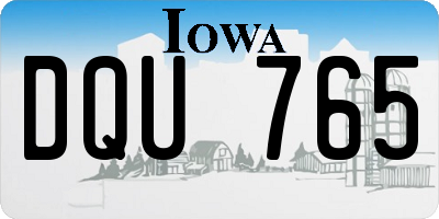 IA license plate DQU765