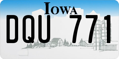 IA license plate DQU771