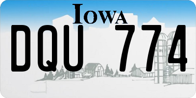 IA license plate DQU774