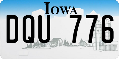 IA license plate DQU776