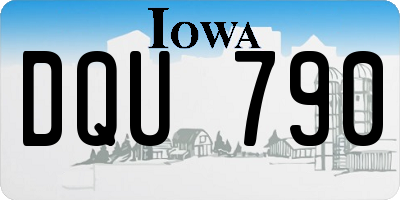 IA license plate DQU790