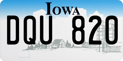IA license plate DQU820