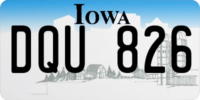 IA license plate DQU826