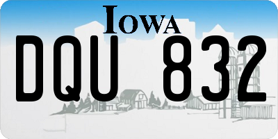 IA license plate DQU832