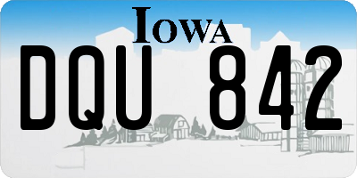 IA license plate DQU842