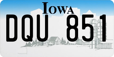 IA license plate DQU851