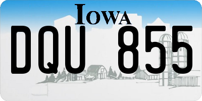 IA license plate DQU855