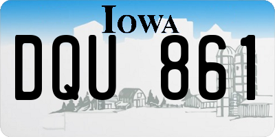 IA license plate DQU861