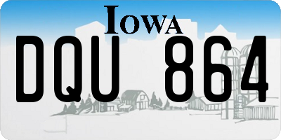 IA license plate DQU864