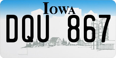 IA license plate DQU867