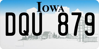 IA license plate DQU879