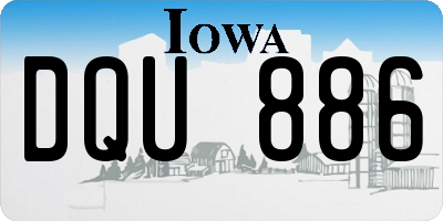 IA license plate DQU886