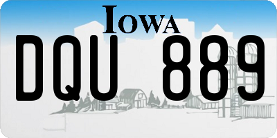 IA license plate DQU889