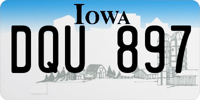 IA license plate DQU897
