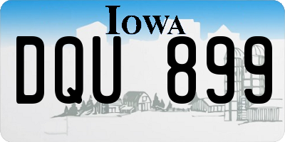 IA license plate DQU899