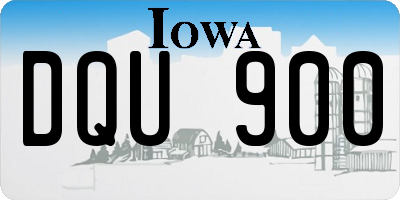 IA license plate DQU900