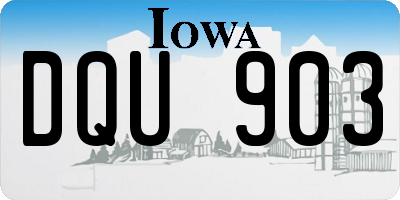 IA license plate DQU903