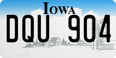 IA license plate DQU904