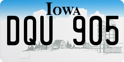 IA license plate DQU905