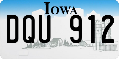 IA license plate DQU912