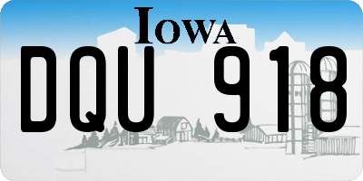IA license plate DQU918